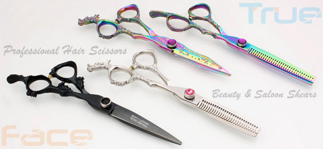 "Professional 440C stainless steel hair cutting scissors, "Specialized sharpening for restoring convex and bevel edges on professional barber shears and razors."
